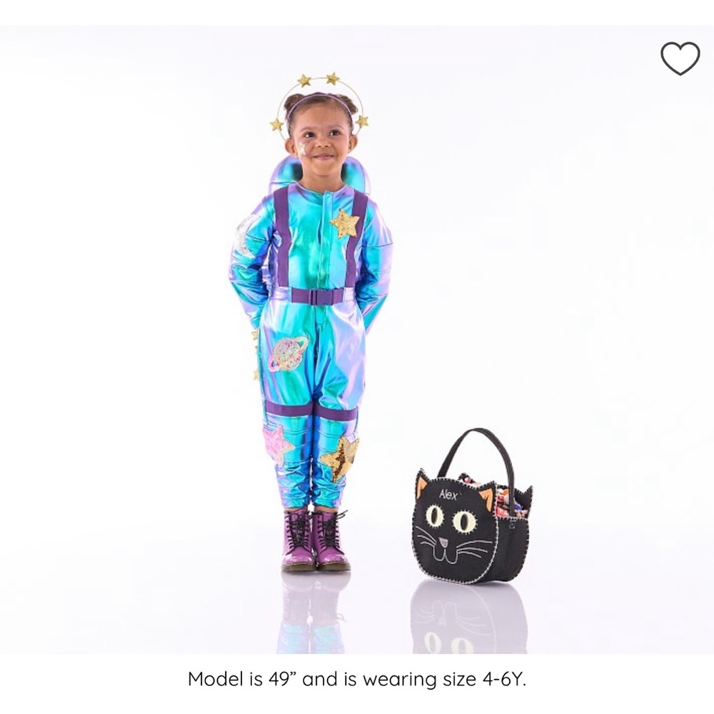 Pottery Barn Kids Light-Up Cosmic Sparkle Astronaut Costume - size 4-6Y